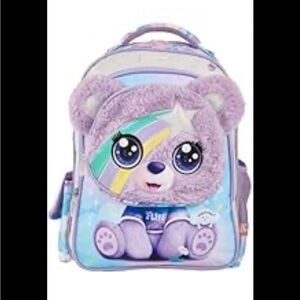 Fluffy Friends Purple Kids Backpack
